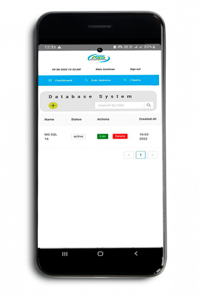 Dashboard view of AGS license management